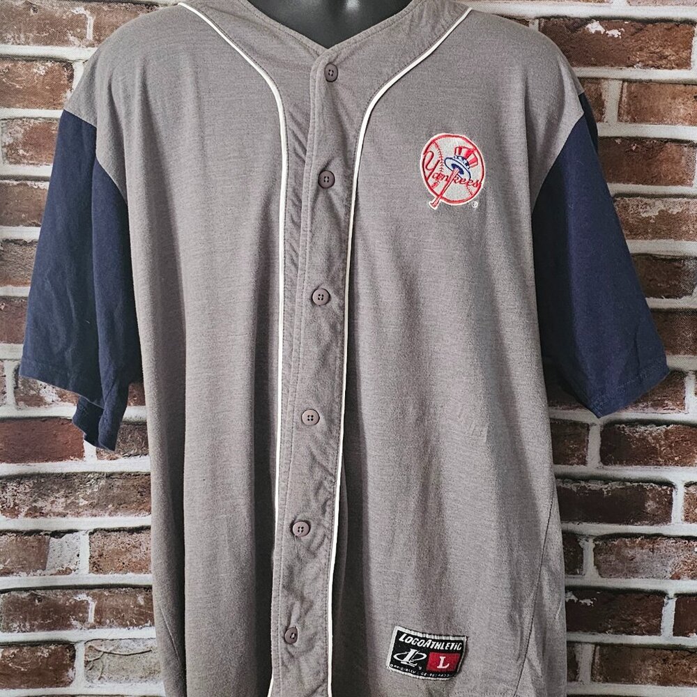 NY Yankees Logo Athletic Vintage 90s Jersey Adult Large